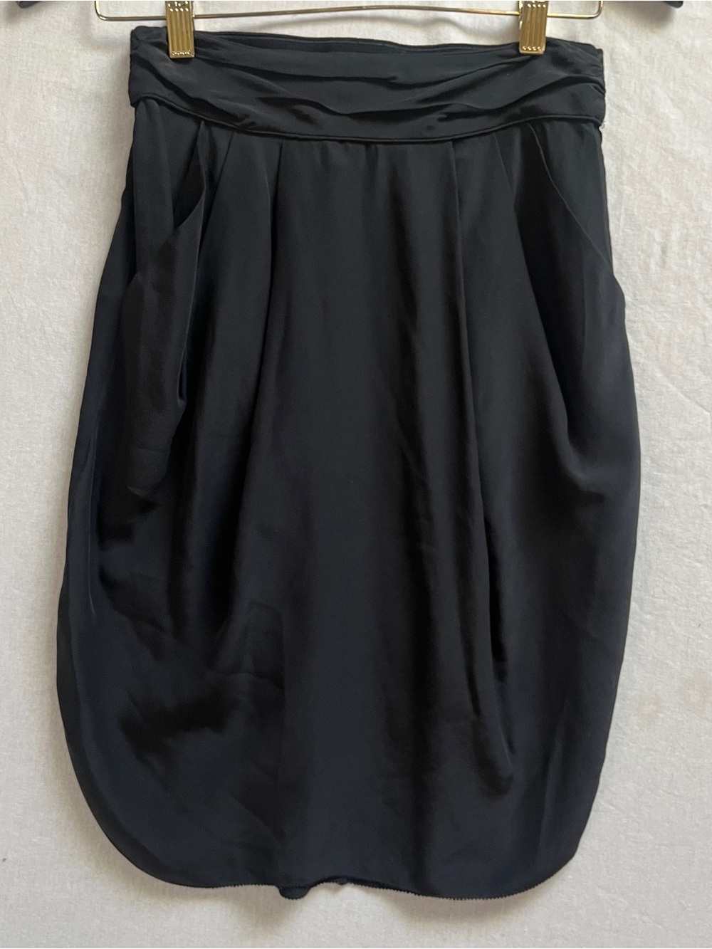 Wilfred Aritzia 100% Silk Pleated High Rise Mini Skirt Pockets XS